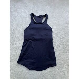Lululemon Twist Around Tank Women's 4 Outdoor Workout Gym Yoga Training Navy